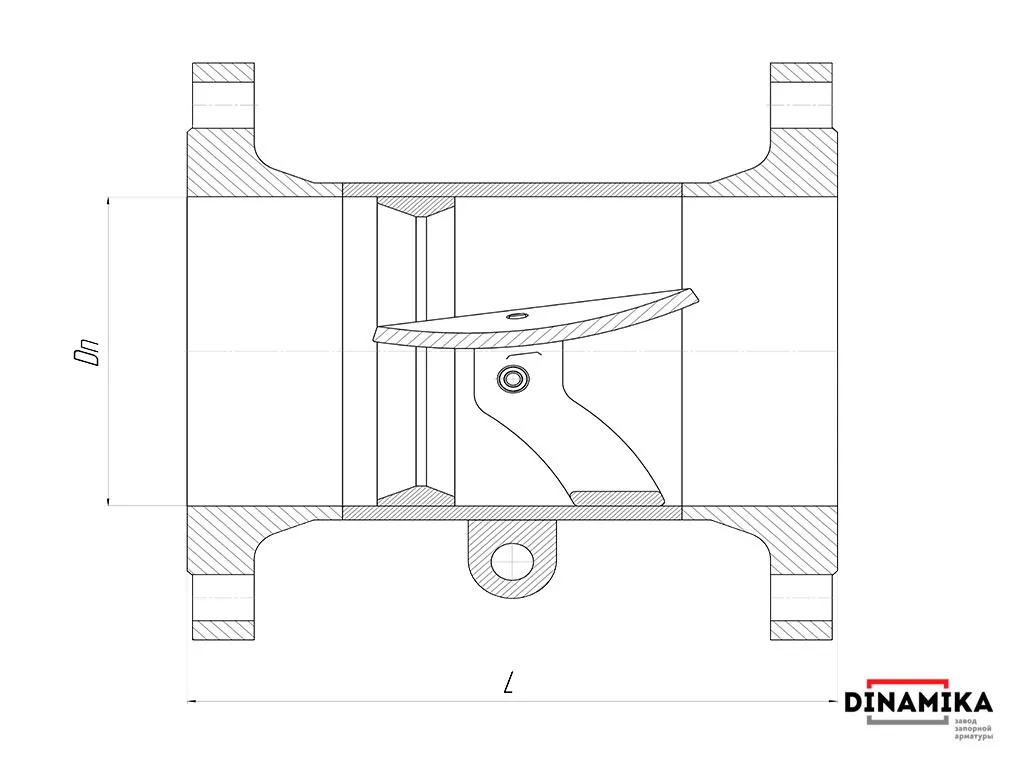 Обратный клапан 19с47нж Ду400 фланцевый