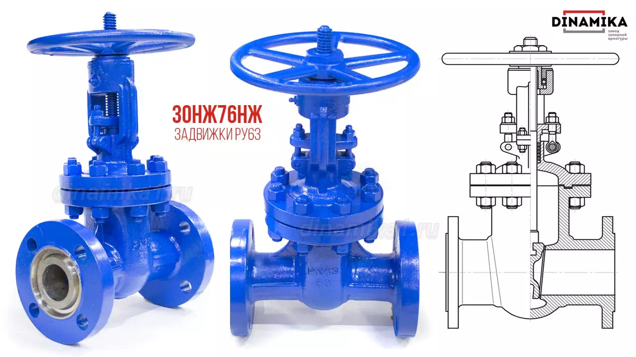 30нж76нж задвижка нержавеющая Ру63